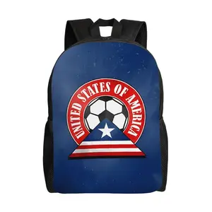 1PC Back to School First Day of School USA Soccer Daypack Men Women Adult Outdoor Sports Backpack Washable Bookbag