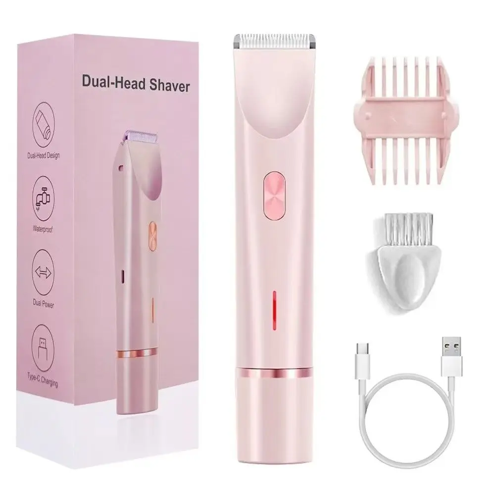 Electric Double-head Multifunctional Private Hair Trimmer, Waterproof Special Hair Removal Artifact for Women, Automatic Ladies Shaver