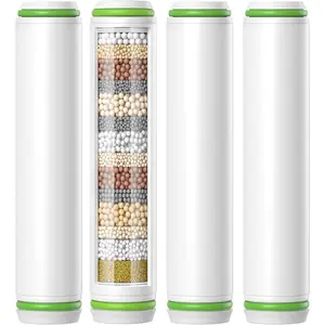4 Pack 9 Stage Shower Replacement Filters - Compatible with Handheld Shower Head, High Efficiency Filtration Removes Chlorine and Harmful Substances for Hard Water