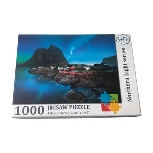 G+D Puzzles for Adults - Majestic Northern Lights of Norway - A 1000 Piece Paper Puzzle for Family and Friends