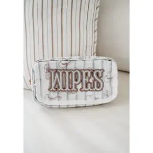 Wipes Pouch - Western Blues Clear Coat Bag