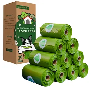 DGAPHRO Dog Poop Bags, Thick Leak-Proof Lavender-Scented Green Bags (10 Rolls, 150 Total) for Outdoor Pet Cleanup