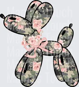 Balloon Dog Camo Floral