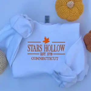 Stars Hollow CT Embroidered Sweater, Cotton