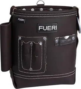 FUERI High-Grade Leather Tool & Nail Pouch Kit for Carpenters & Electricians | Clip-On Belt Holder – Durable, Pro-Grade, Organized | Add to Cart | Buy Now