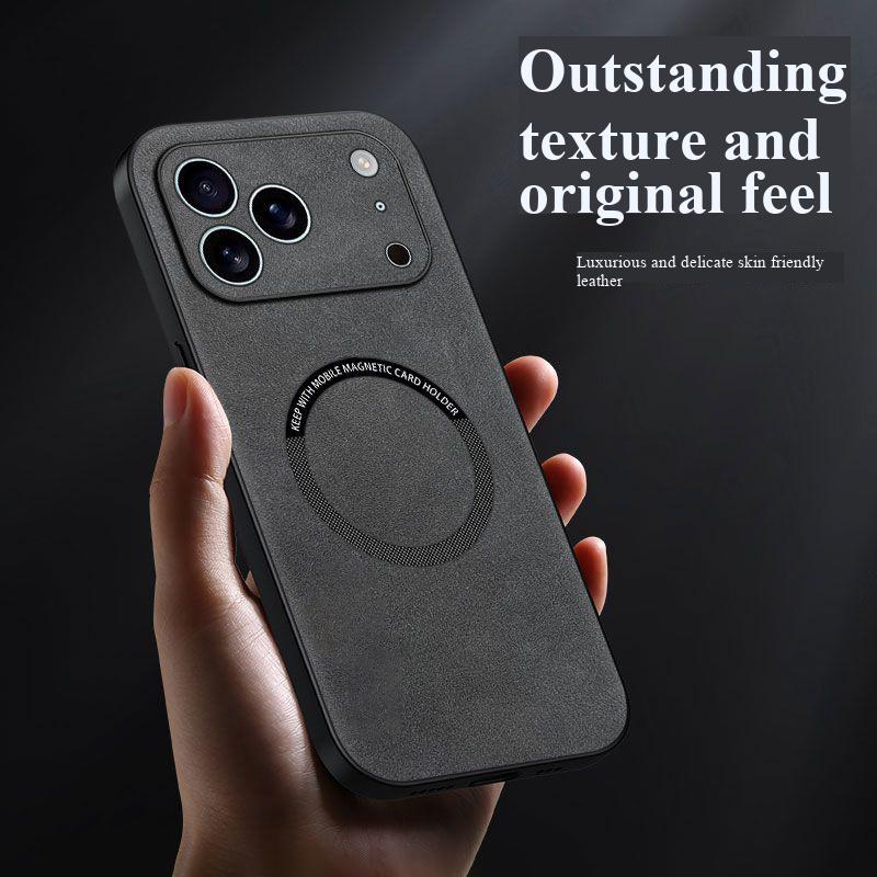 MagSafe Compatible iPhone Case | Luxury Suede PU Leather Cover for iPhone 17/16/15/14/13/12 Pro/Pro Max/Plus/Air, Shockproof Anti-Slip Ultra Light Protective Case, Perfect Gift for Her/Him MagSafe Compatible iPhone Case | Luxury Suede PU Leather Cover for iPhone 17/16/15/14/13/12 Pro/Pro Max/Plus/Air, Shockproof Anti-Slip Ultra Light Protective Case, Perfect Gift for Her/Him