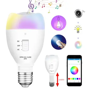 A19 E27 LED Bulb with Speaker, Dimmable Color Changing Speaker Bulb, Smart LED Bulb with Remote Control, Home Decor Supplies, Smart Led Light