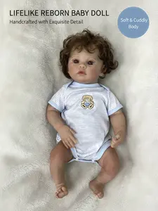 18 Inch Realistic Reborn Baby Girl Doll, Full Vinyl Washable CPC Certified Safe Toy for Kids 3+, Handmade Princess Doll, Bunny-Themed Mother's Day Gift