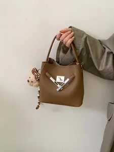 2026 New Vintage Style High-End Simple Versatility Fashion Commuter Bucket Handbag, Adjustable Strap Crossbody Shoulder Bag