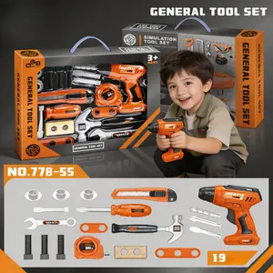 Toddler Tool Set - 19 Pieces, Ages 2+ Toddler Learning Toys, Develops Fine Motor Skills, Kids Tool Set with Toy Drill,Toddler Tool Set, First Tool Box, Kids Tool Set,Stocking Stuffers