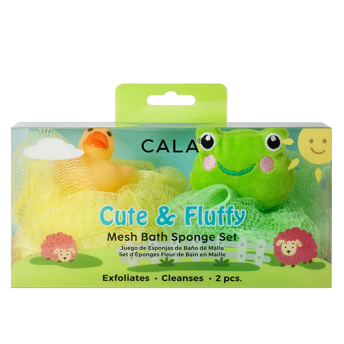 MESH BATH SPONGE SET- DUCK/FROG