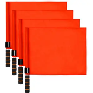 Volleyball Line Judge Flags, 4-Pack Referee Flags for Volleyball Matches