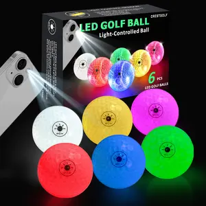 Upgraded Glow in The Dark Golf Balls - Super Bright Light Up LED Golf Ball - with Glow Golf Tees and Storage Bag - Fun Night Golfing Gift for Men and Women | Backyard Putting Greens