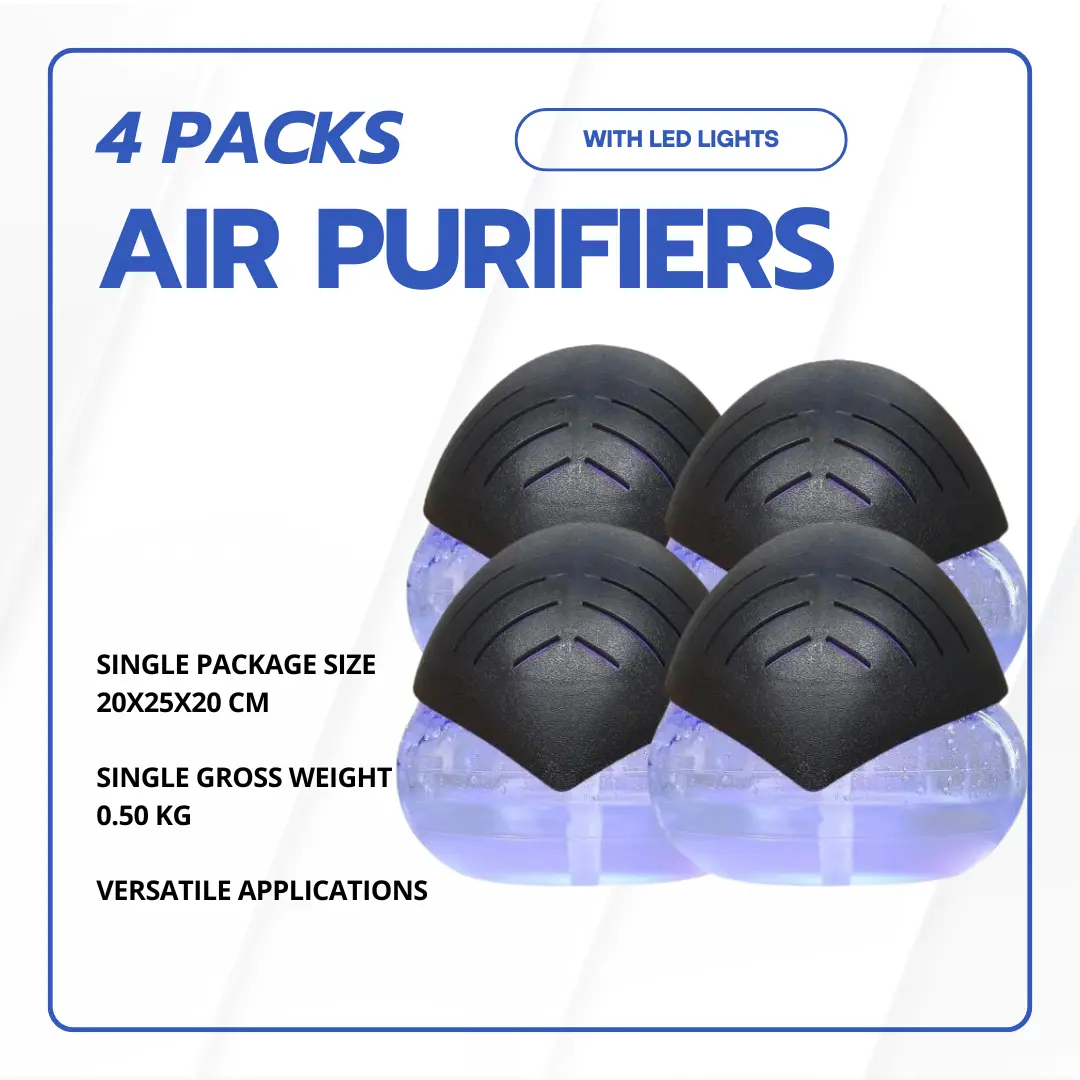 4 Packs Air Purifiers with LED Lights for Bedroom, Humidifier Room Appliances, Water Filter Air Purifier for Home, Aroma Diffuser with LED Lights