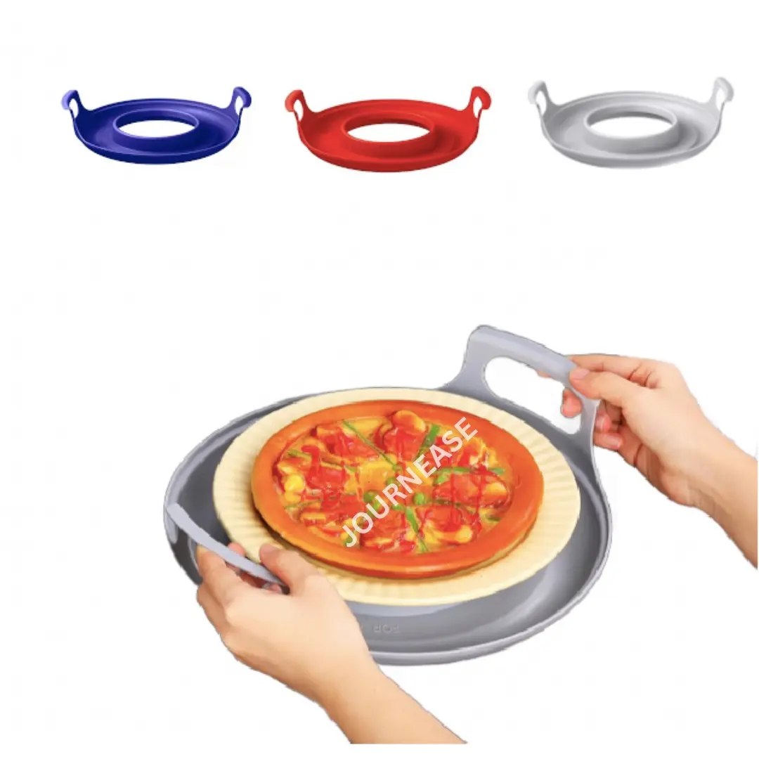 Grey microwave spillover and cooling caddy tray with handles - Carrying tray for bowl, tray and plates. BPA free