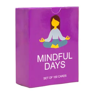 BayWel 100 Daily Mindful Activity Cards – Self-Care & Gratitude Prompts for All Ages | Portable Travel Deck for Mental Wellness, Focus & Stress Relief
