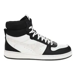 diadora Womens Magic Basket Mid Reptile Lace Up Sneakers Shoes Casual - Black