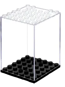 Single figure Display Case for Minifigure Action Figures Blocks, Display Box Storage for Minifigs