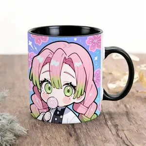 2026 New Model Mug Drinkware for Home and Office Use Mitsuri with pink lollipop, cherry blossoms Pattern Design Large Capacity High-Temperature Resistant Water Cup Tea Cup