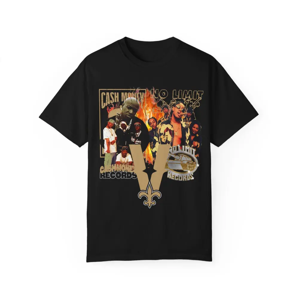 Cash Money Records No Limit Records T-Shirt 90s Hip Hop Graphic Tee Vintage Rap Shirt Southern Hip Hop Streetwear