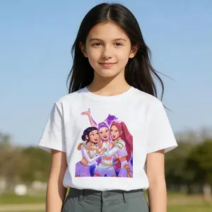 Summer K-pop anime themed T-shirts, soft, comfortable, and breathable short-sleeved, suitable for sports and everyday wear.