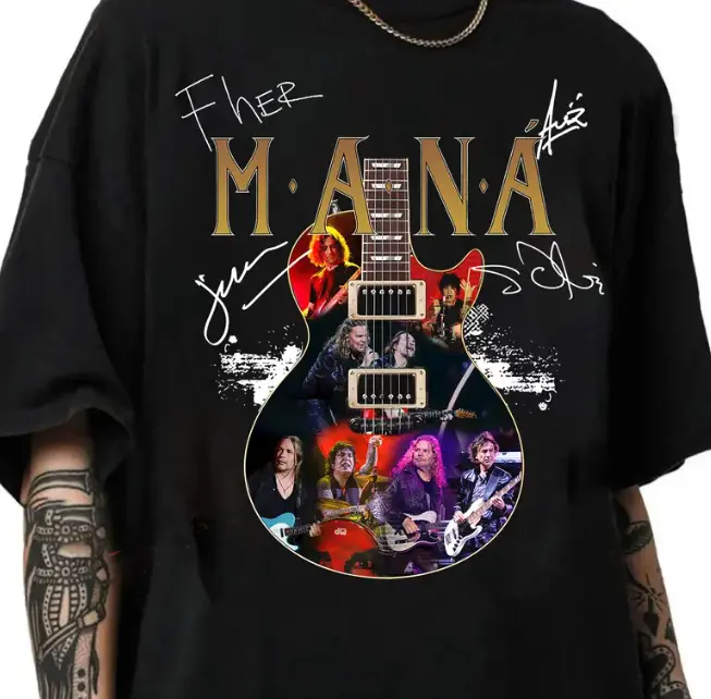 Mana Tour 2025 Tee, Vintage Latin Rock Tour 2025 Shirt, Music Fan Merch, Retro Band T-Shirt for Men & Women