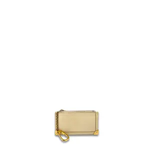 Pre-owned Louis Vuitton Leather Small Leather Goods White Suhali Key Pouch
