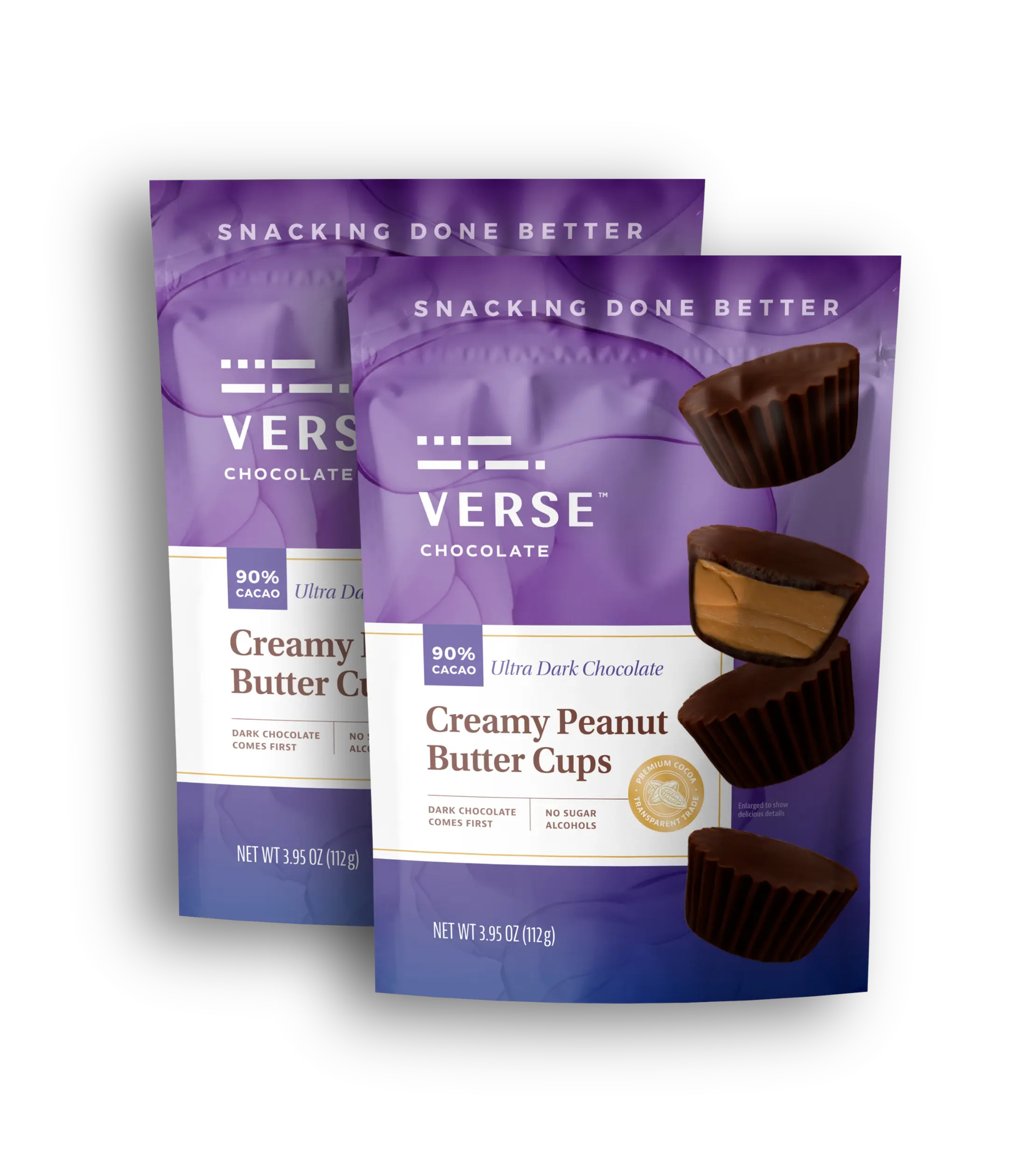 90% Ultra Dark Chocolate Peanut Butter Cups (2PK)