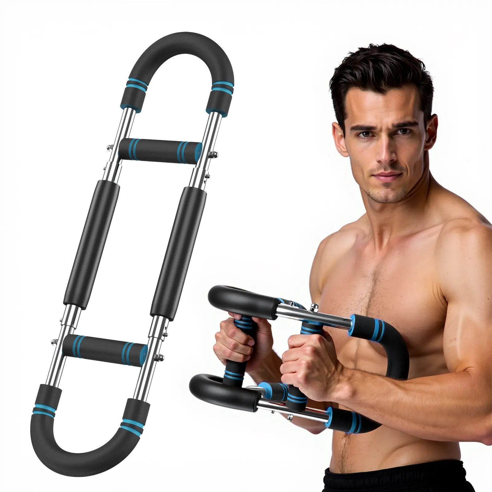 Adjustable Resistance Twister Bar - 60-110lbs Spring Workout