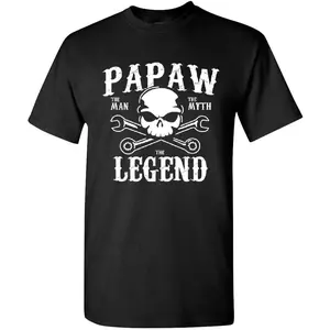 Papaw The Man The Myth The Legend T-Shirt Grandpa Father's Day Mens Tee Shirt