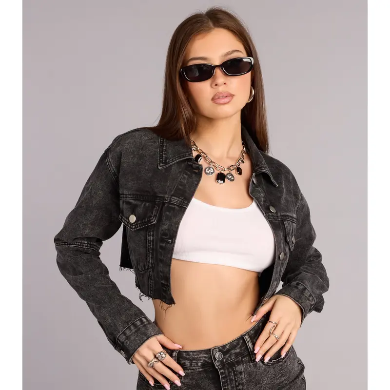 City Cool Cropped Denim Jacket