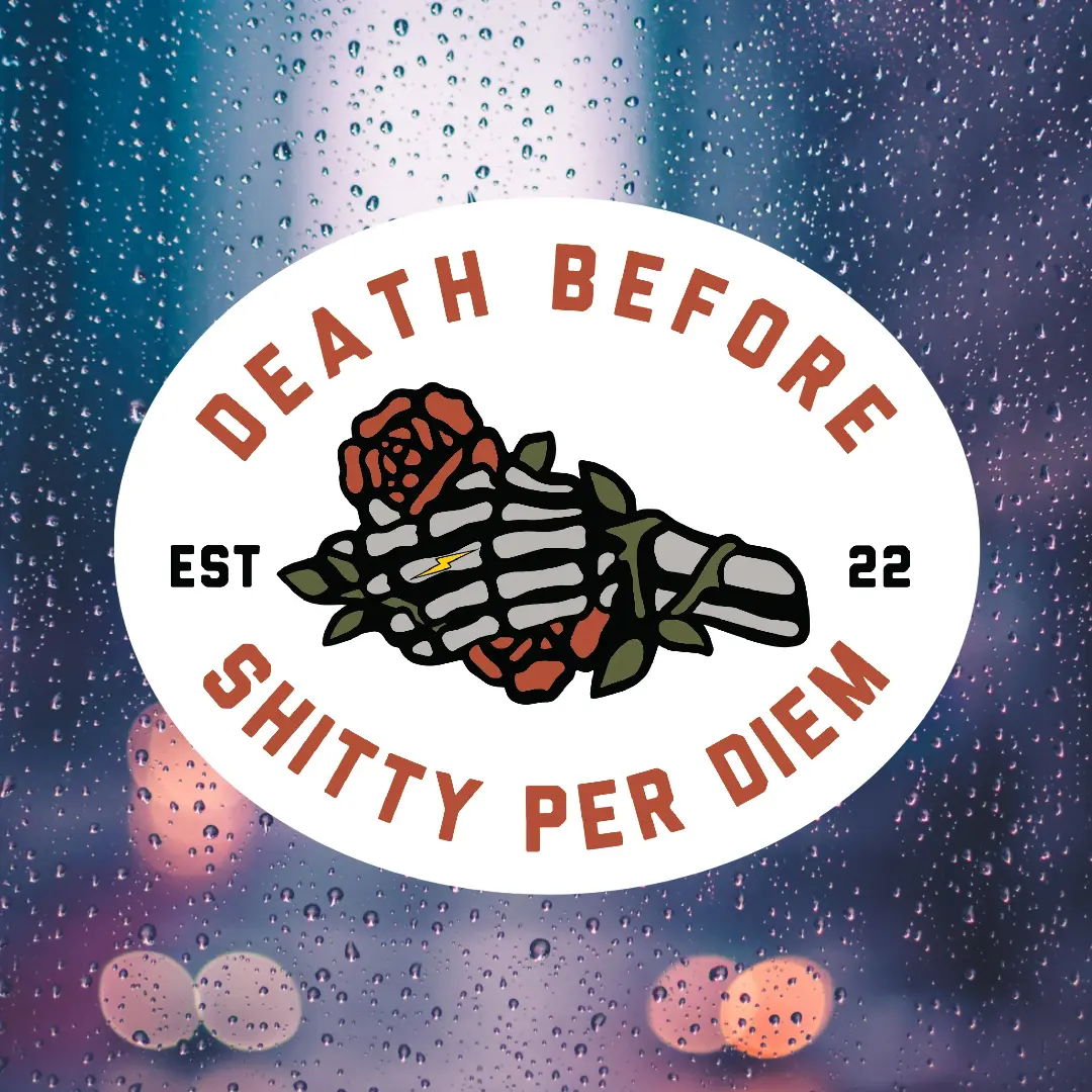 Shitty Per Diem Sticker, High Voltage Industries Decal, LINEMAN Hard Hat Sticker, Blue Collar Stickers, Gift for Electrician.