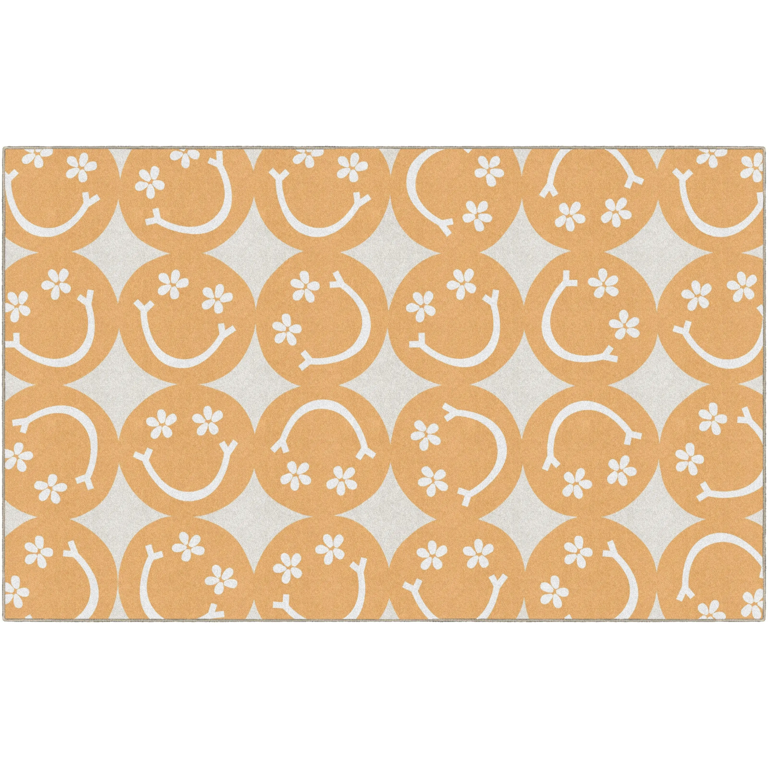 Good Vibes Large Happy Faces Rug By Schoolgirl Style