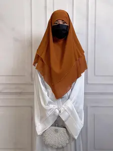 19 Colors Short Chiffon Khimar Hijab for Muslim Fashion, High-Quality Fabric for Adults & Kids, Modest Wear for All Seasons