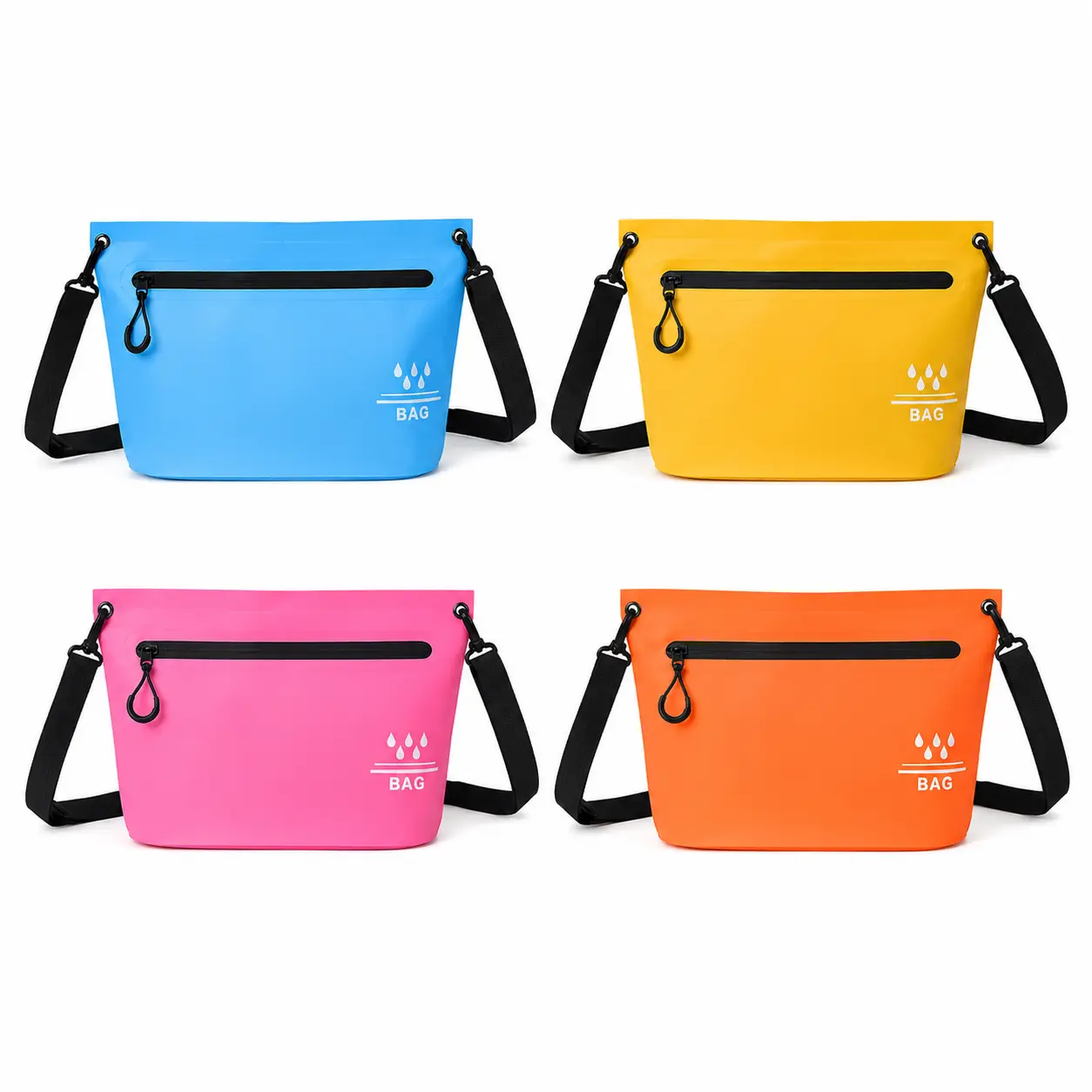 3L Waterproof PVC Outdoor Handbag,  Splash-Resistant Dry Bag for Beach, Pool, Travel & Swimming, Holds Keys & Small Items, Water-Resistant (Zipper Not for Full Submersion), Dry Bags Waterproof, Boating Accessory