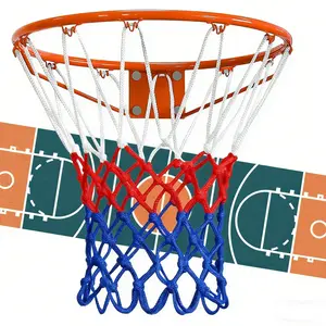 Outdoor Basketball Net, Standard 20-Inch Long, 12 Rings, Suitable for Indoor and Outdoor Professional Sport Games, Durable Design, Basketball Equipment