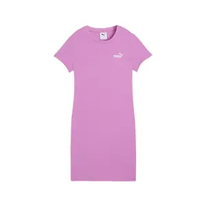 PUMA Womens Essentials Small Logo Slim Short Sleeve Dress Casual Casual - Pink