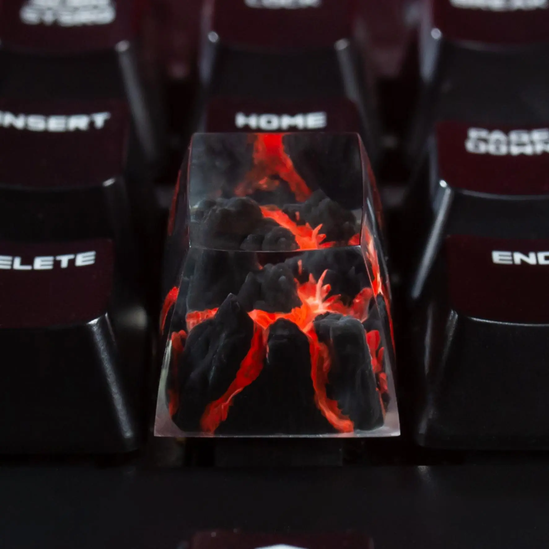 Volcano Pattern Keycap, Handmade DIY Resin Keycap, Keycap for Mechanical Keyboard, Keyboard Keycaps, Keyboard Accessories for Home and Office, Gaming Keyboard Accessories