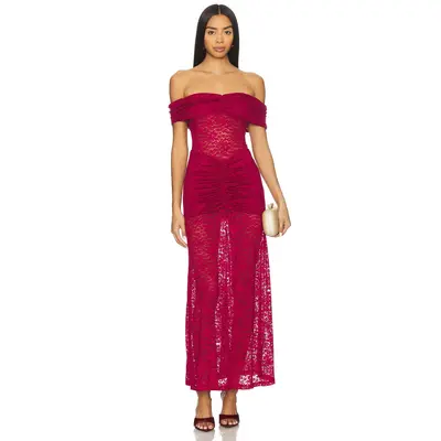 chinese dress ladies RUNAWAY THE LABEL Gia One-Shoulder Maxi Dress  27 Boutique
