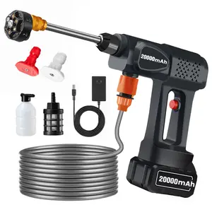 Saker Portable Cordless Pressure Washer 21V 36Bar Jet Power with 20000mAh Battery Car Floor Garden Wall 6-in-1 Adjustable Nozzle Rotating Sprinkler