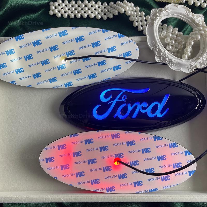 For Ford F150 Raptor Edge Explorer Grille Emblem LED Car Emblem Light Rear Light Car Emblem Car Accessories Car Stuff Truck Accessories Truck Stuff Car Decor Trim Lights