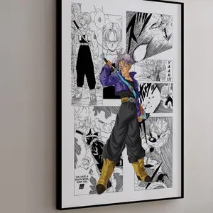 Manga Poster - Trunks - Curated Manga Panels Poster