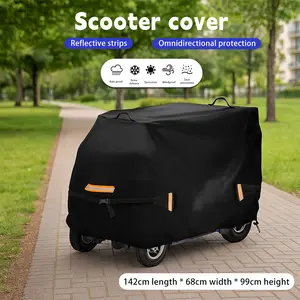 Upgraded Mobility Scooter Storage Cover, 600D Heavy Duty Scooter Weather Cover, Mobility Scooter Cover with Waterproof Strip, Anti-UV, Water Resistant - 56" x 27" x 39"