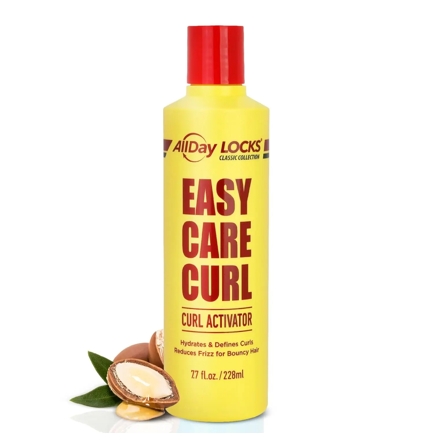 AllDay Locks Classic Easy Care Unisex Curl Activator Hair Cream - Hydrating Dry Curly Hair Definer, Milky Styling Formula, 7.7 oz Bottle