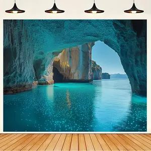 Ocean Arch Tapestry Blue Sea Backdrop Coastal Theme Wall Hanging Photography Background Beach Decor for Living Room Bedroom Indoor Outdoor Home Decoration