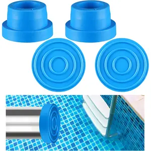 4 Pack Pool Ladder Bumper Plugs Rubber Bumper Caps Fits 1.9” Standard Inground Pool Ladders Tubing for Swimming Pool Liner Protection
