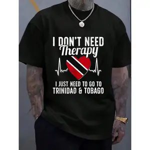 100% Cotton Caribean I Trinidad And Tobago Flag I Trinidad And Tobago T-Shirt Women's Men's Graphic Tee Causal Tops Fashion