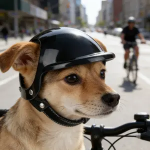 New pet helmet with leaky ears for dogs and cats, windproof glasses for cars, large dog hat for motorcycles