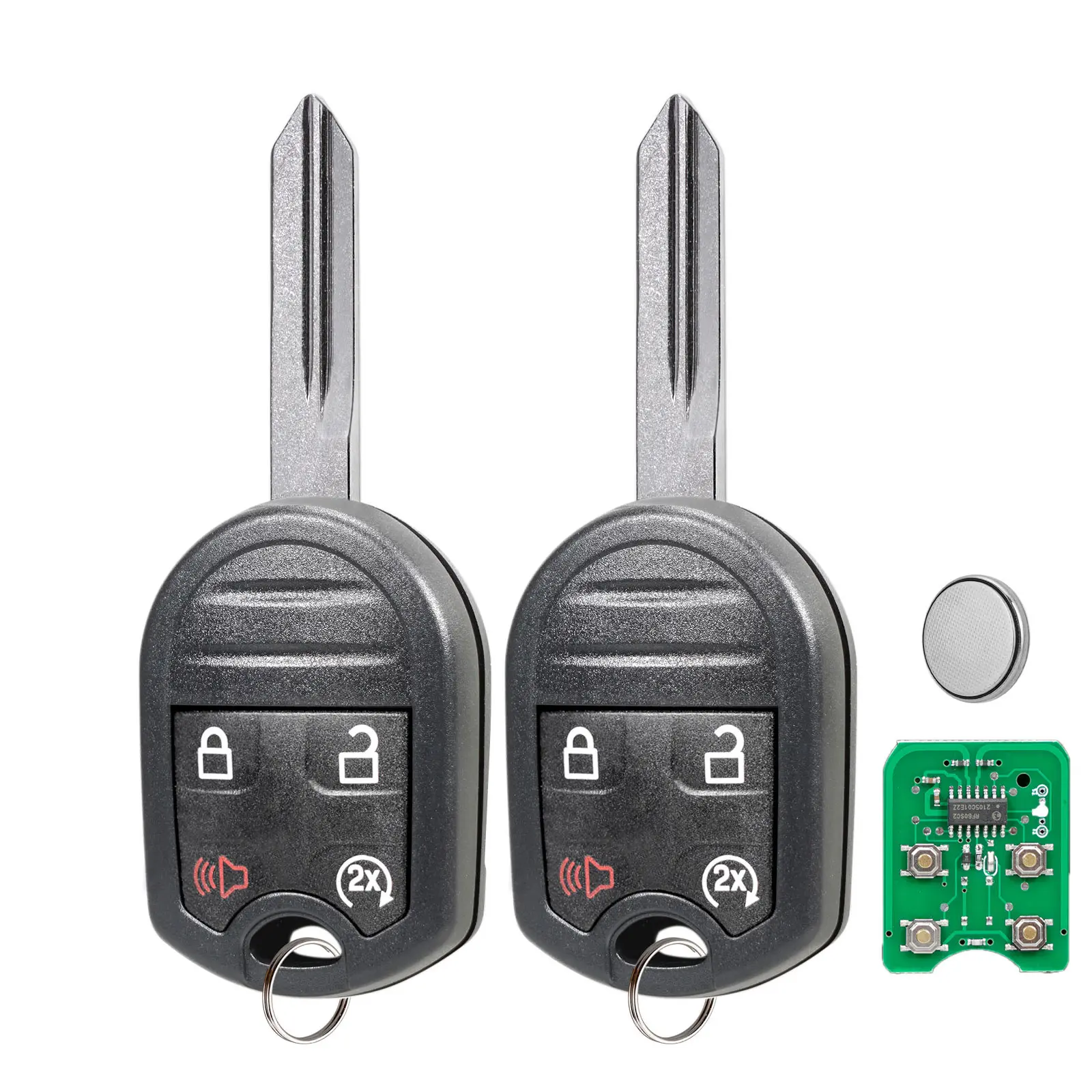 2 Keyless Entry Remote Control Key Fob Replacement, Accessories for Car, for 2011-2016 Ford F-150 F-250 F-350 F-450, FCCID CWTWB1U793 Automotive Car Remote Key