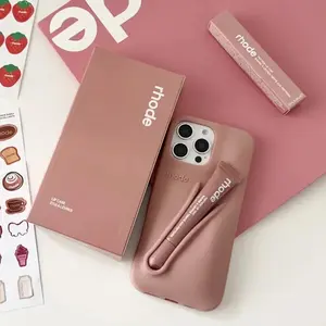Viral Rhode with Lipgloss Phone Case Bundle – Soft Silicone Covers for iPhone 11 12 13 14 15 16 17